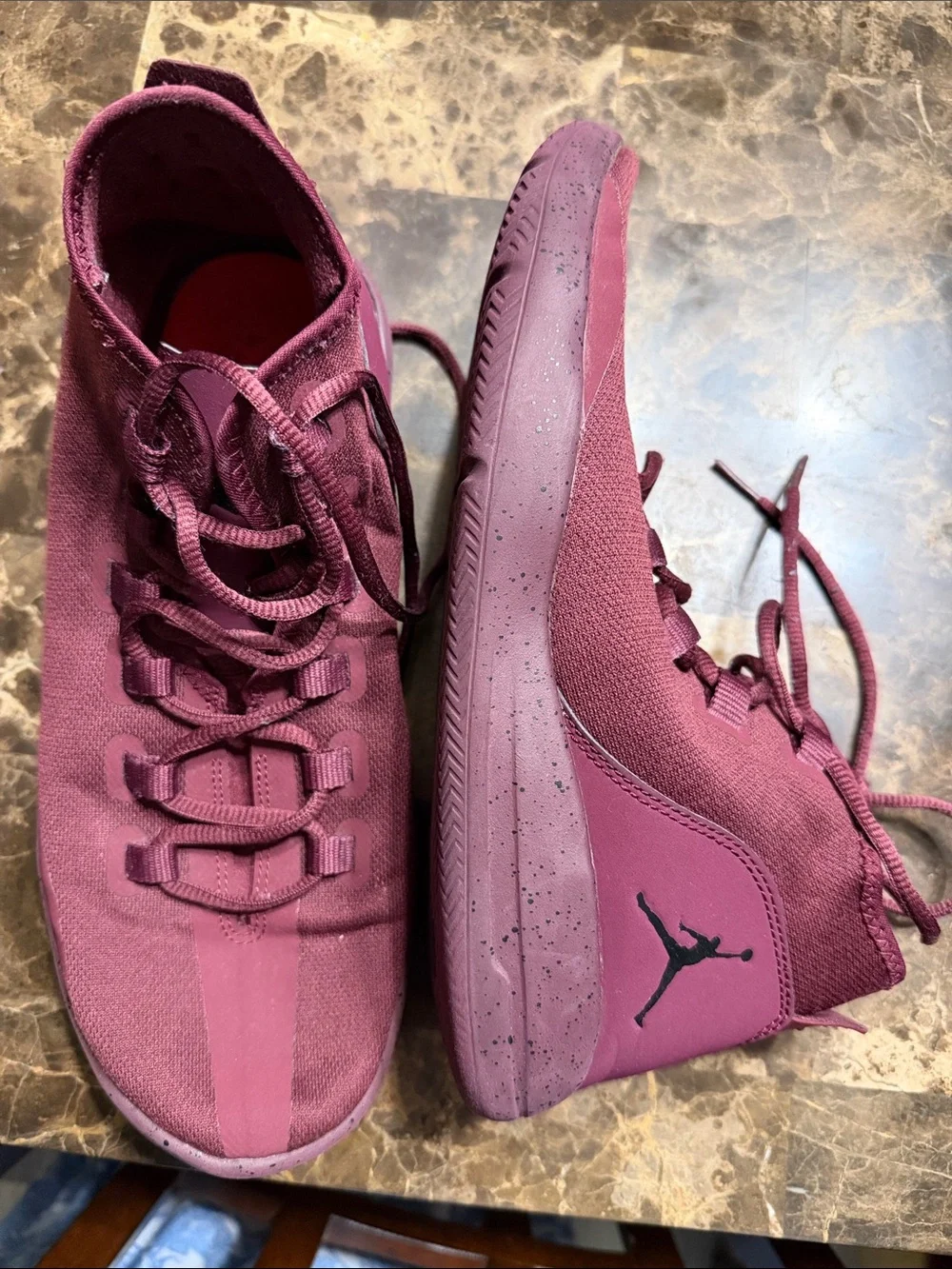 Jordan Mens Burgundy Low-Top Sneakers